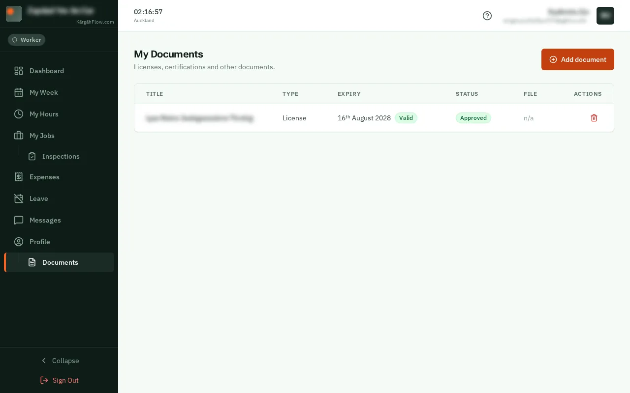 Click Add document