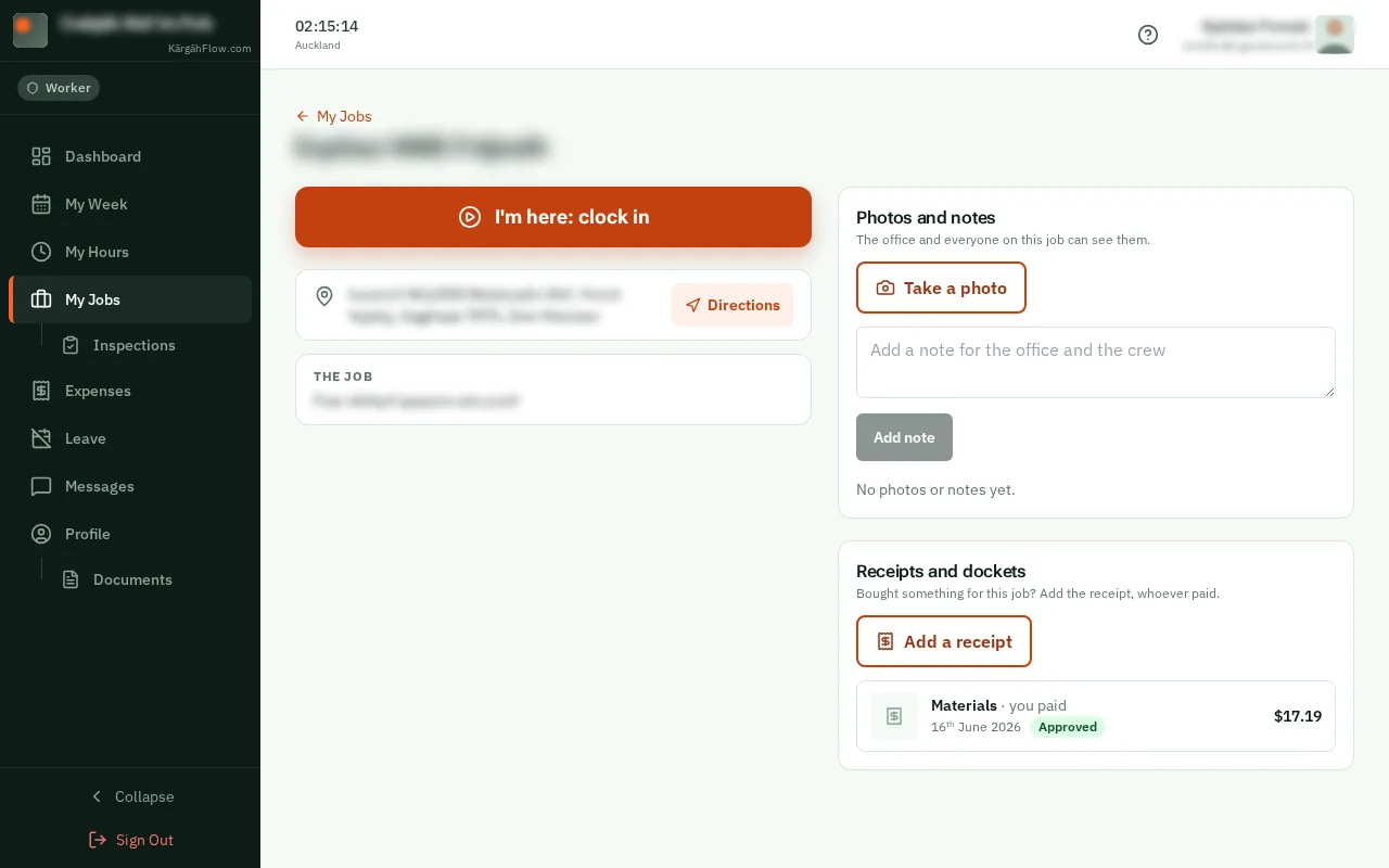 Click Add a receipt