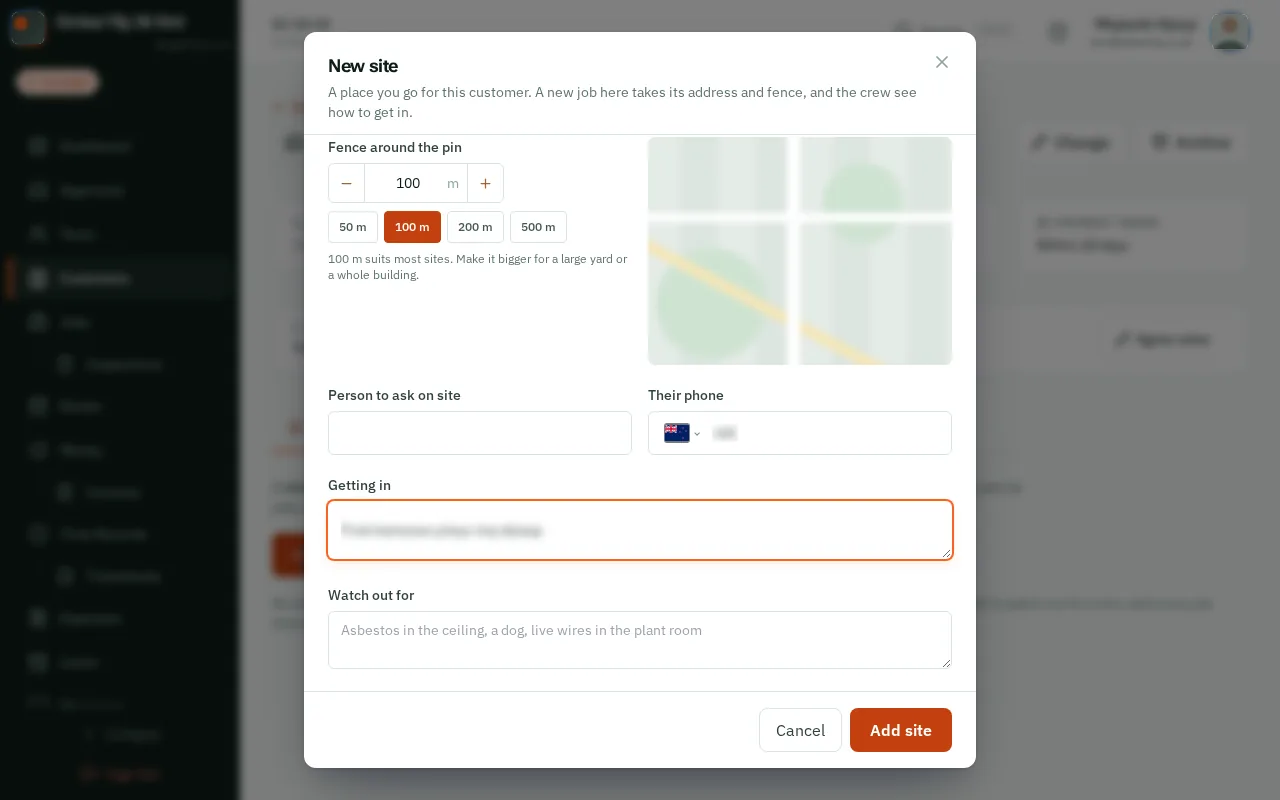 Say how to get in, and save