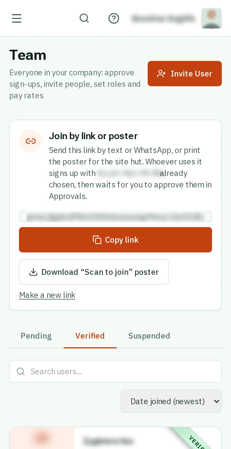 Send the link