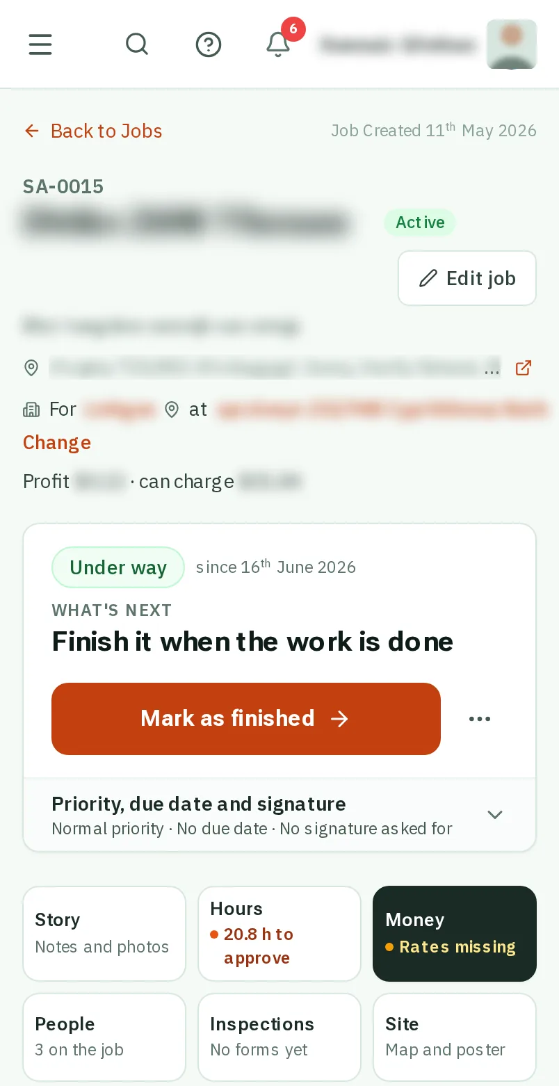 Agree extra work with the customer: the screen on a phone