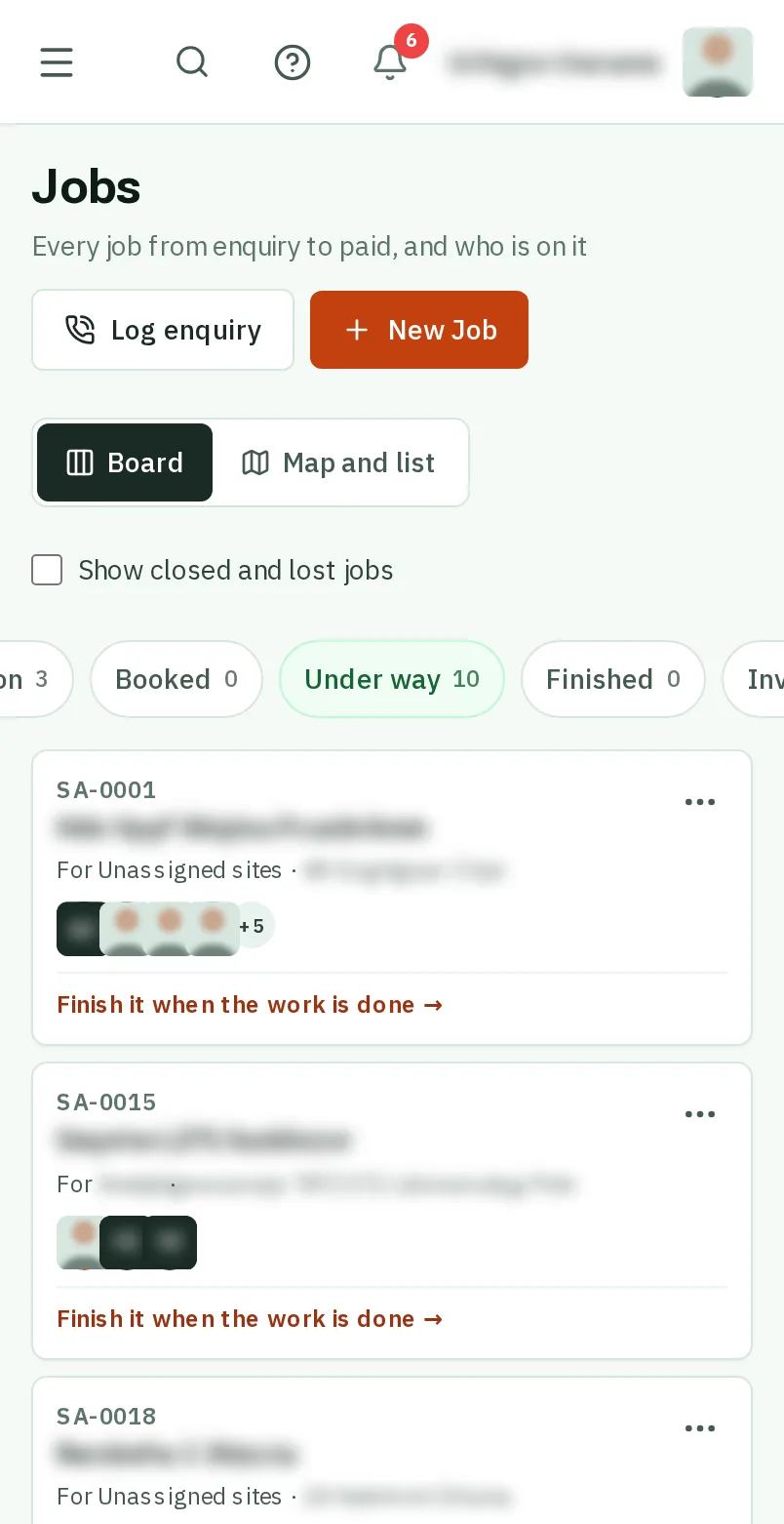 Open the job