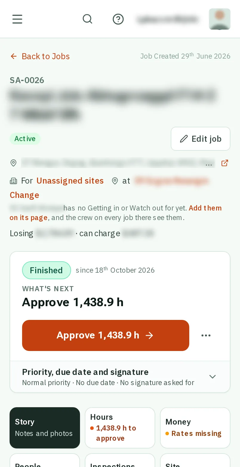 Tap the big Approve button