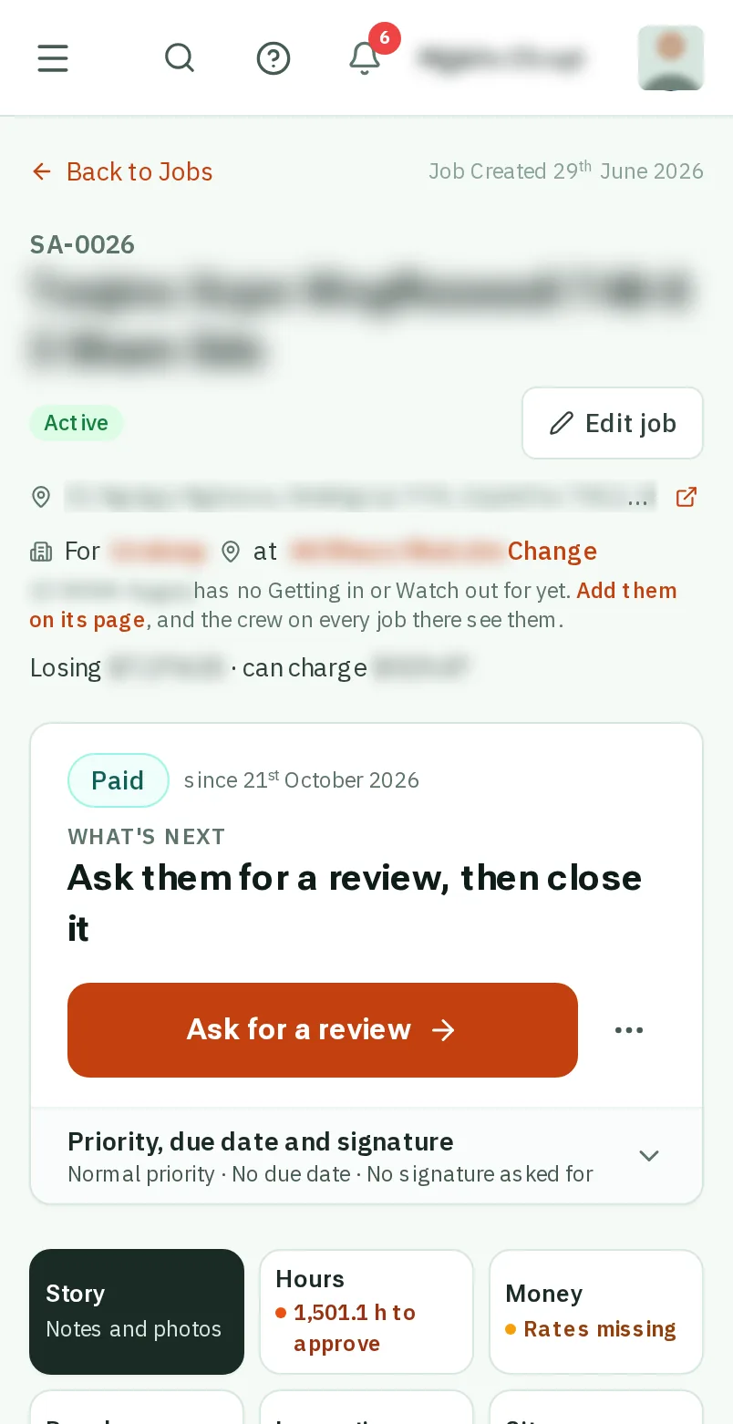 Ask for a review: the screen on a phone