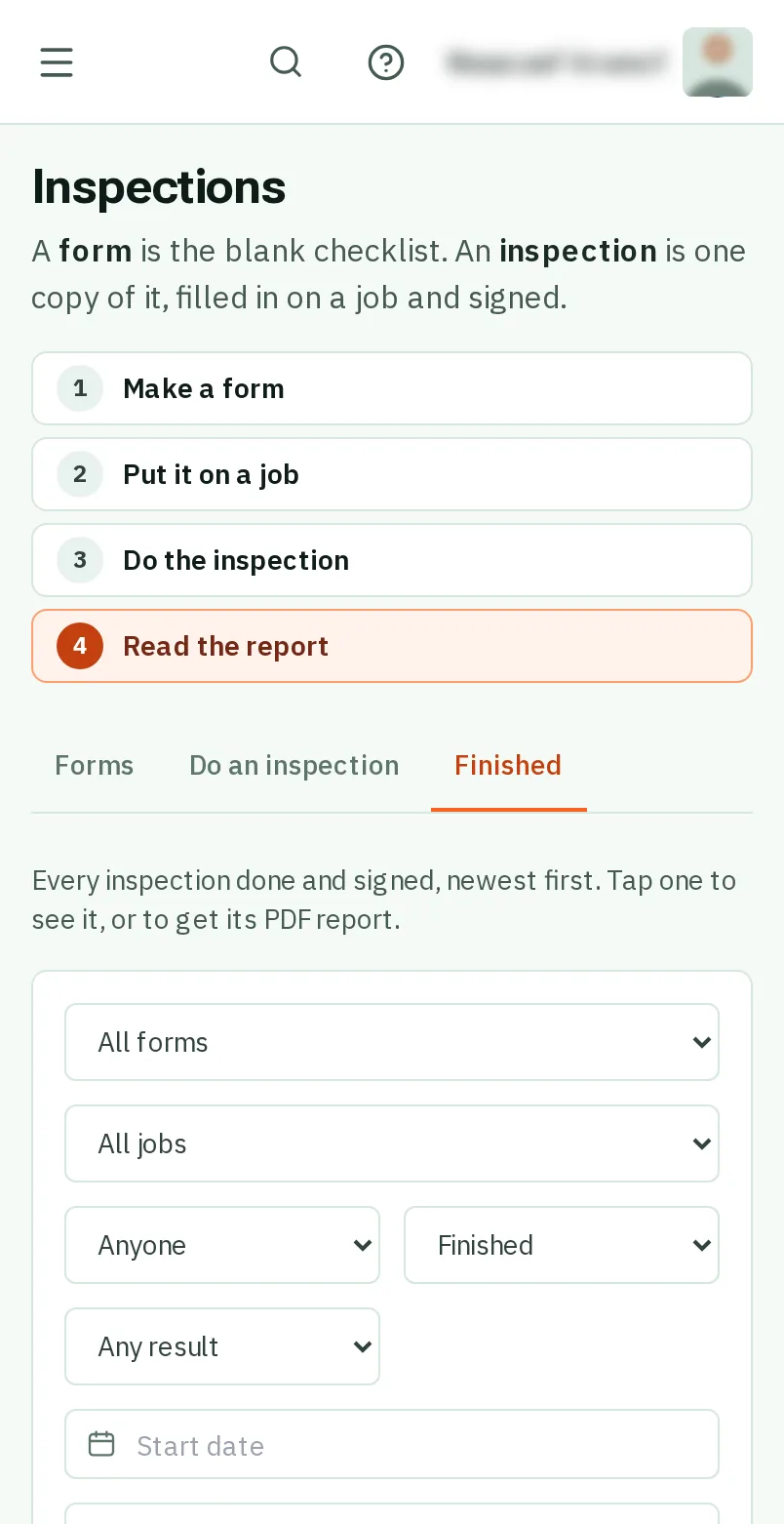 Tap Finished