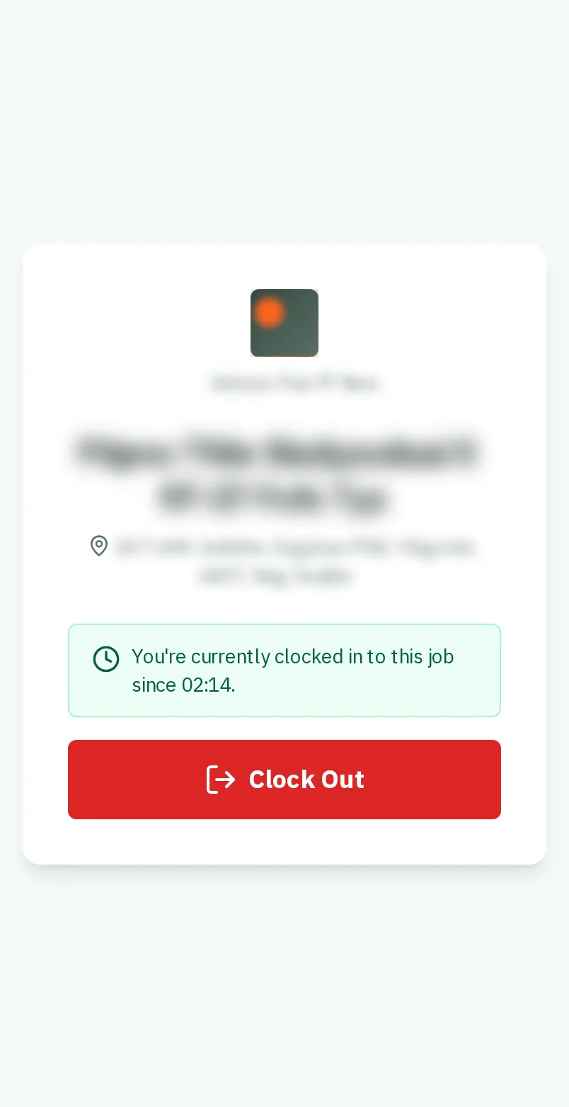 Scan again to clock out