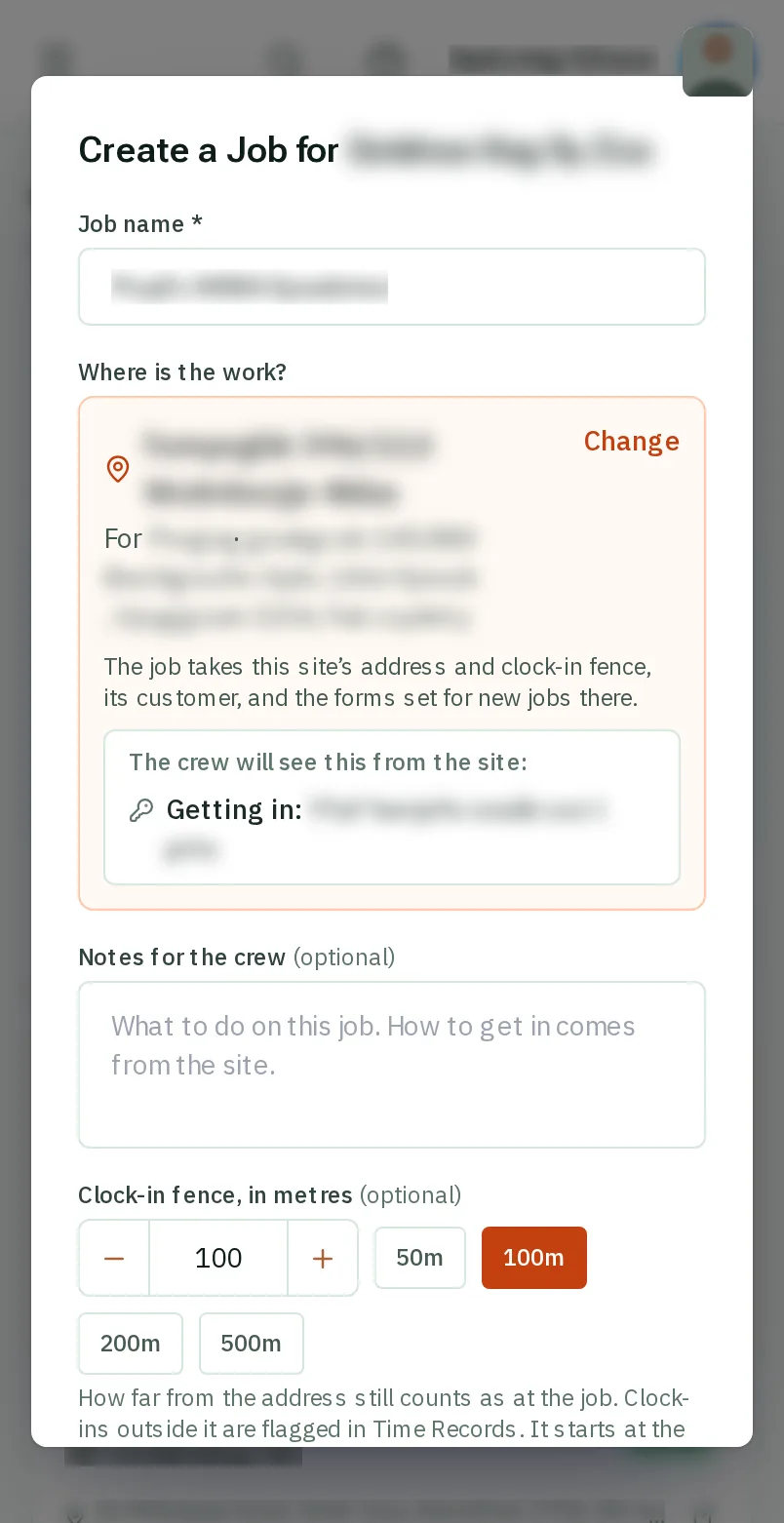 Add notes for the crew