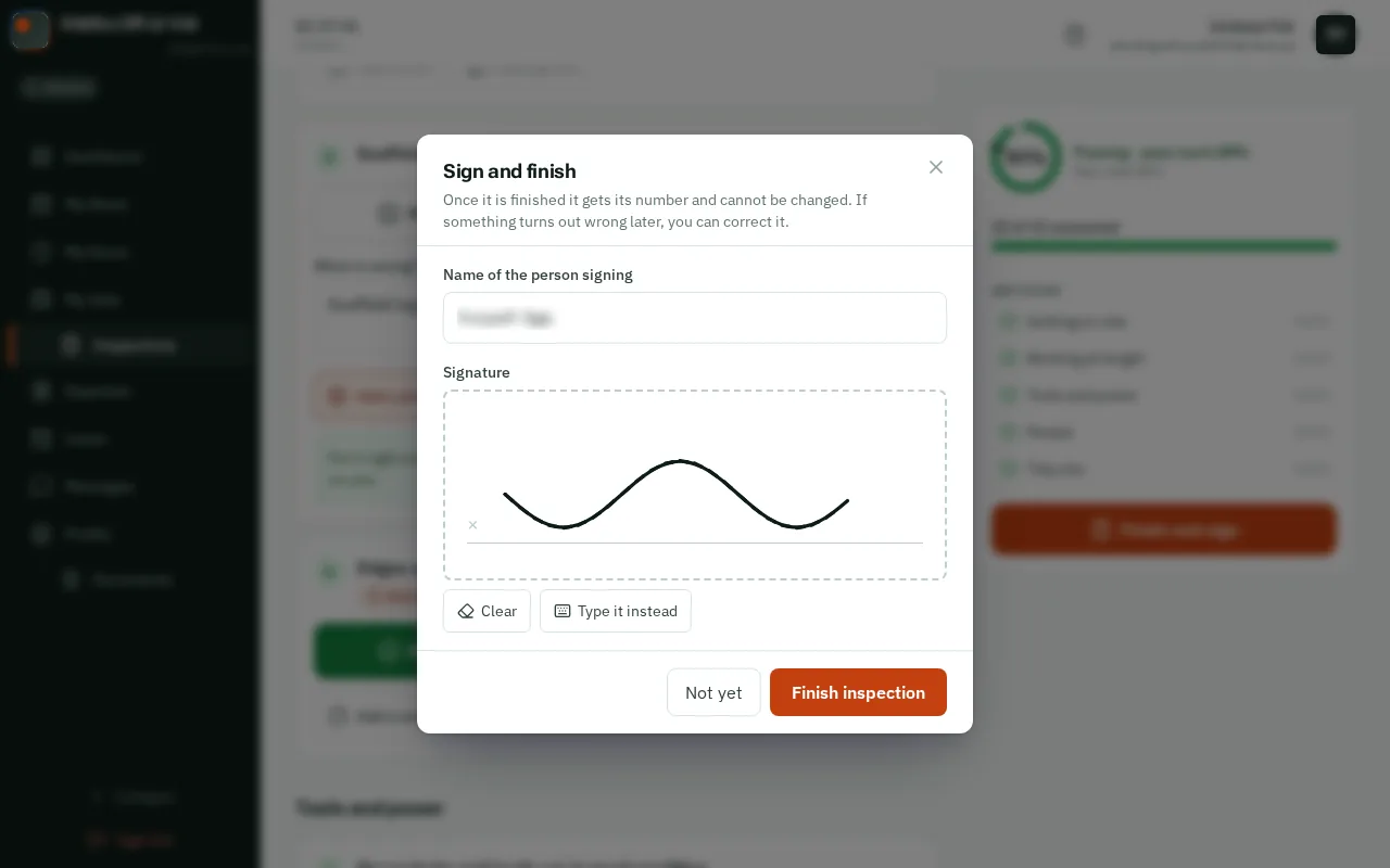 Sign with your finger