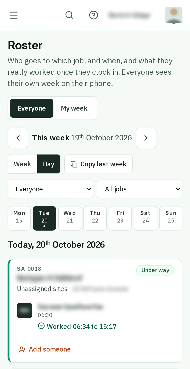 Go back to last week