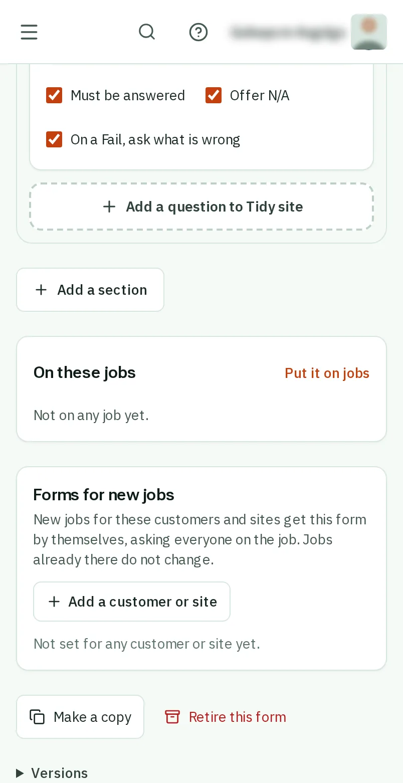 Tap Add a customer or site