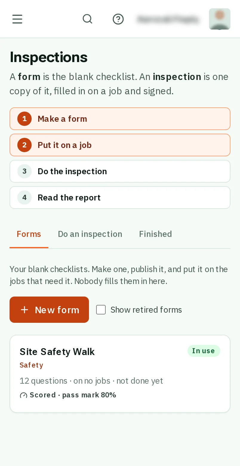 Open the form