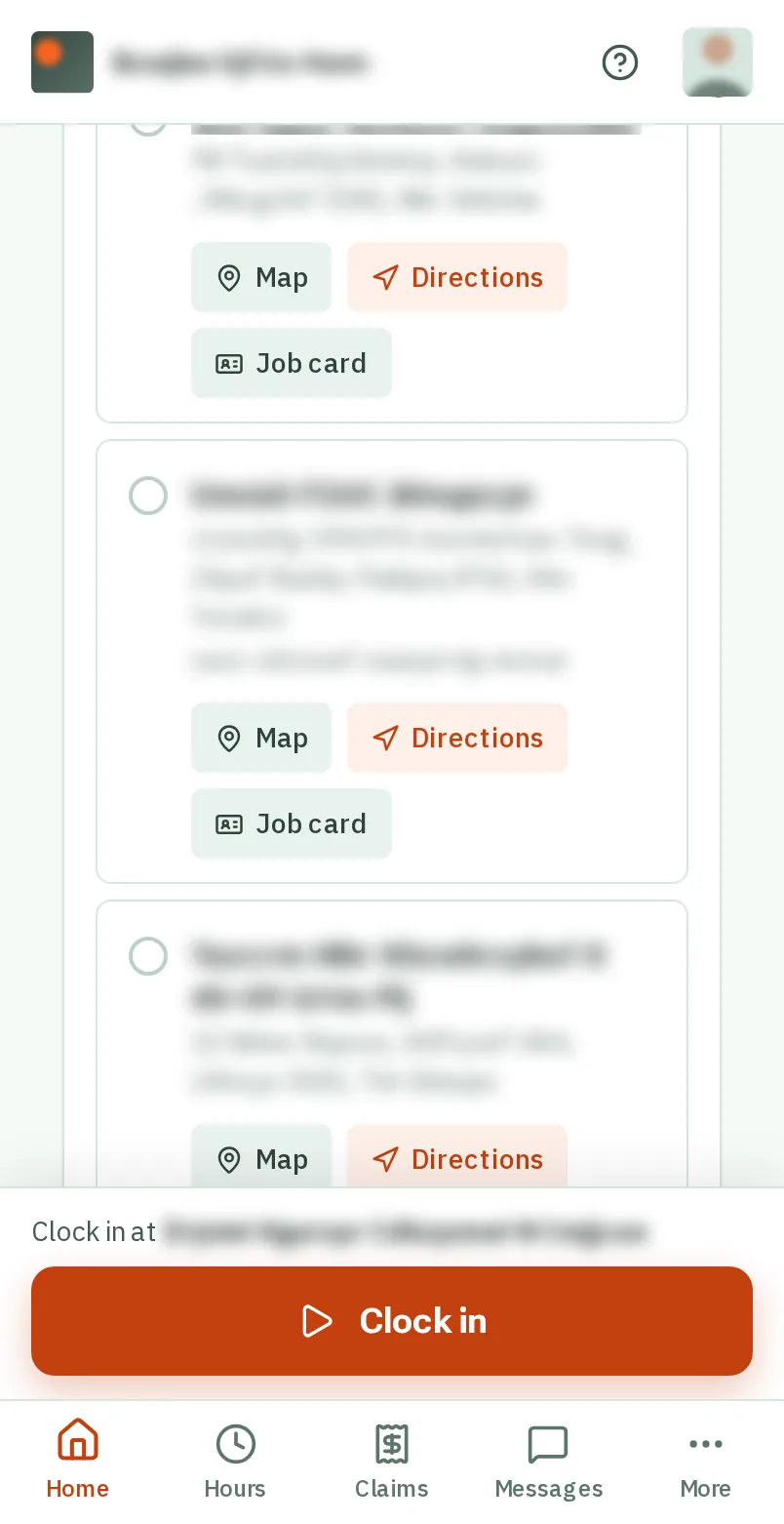 Open the job card