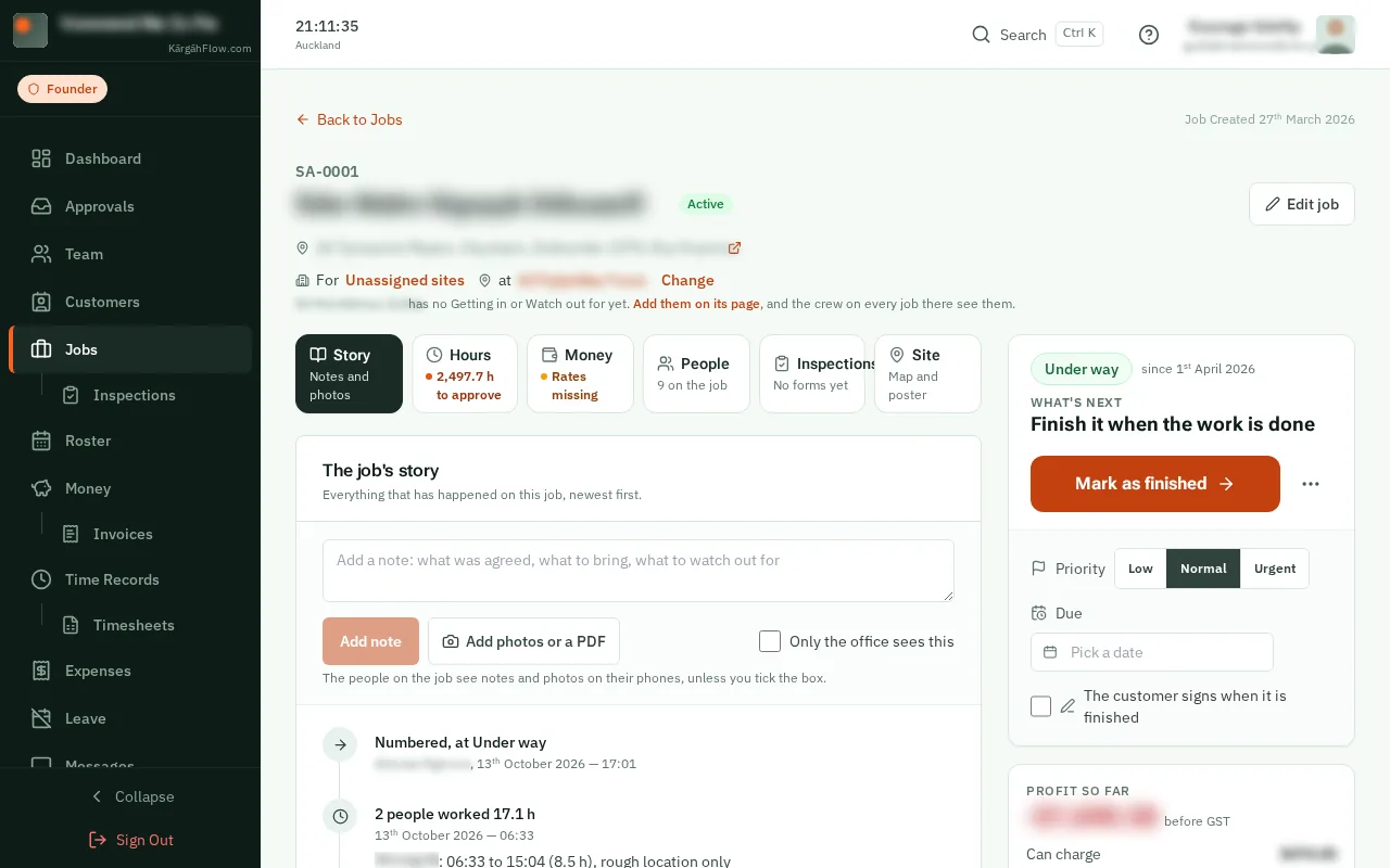 Click the Money tab
