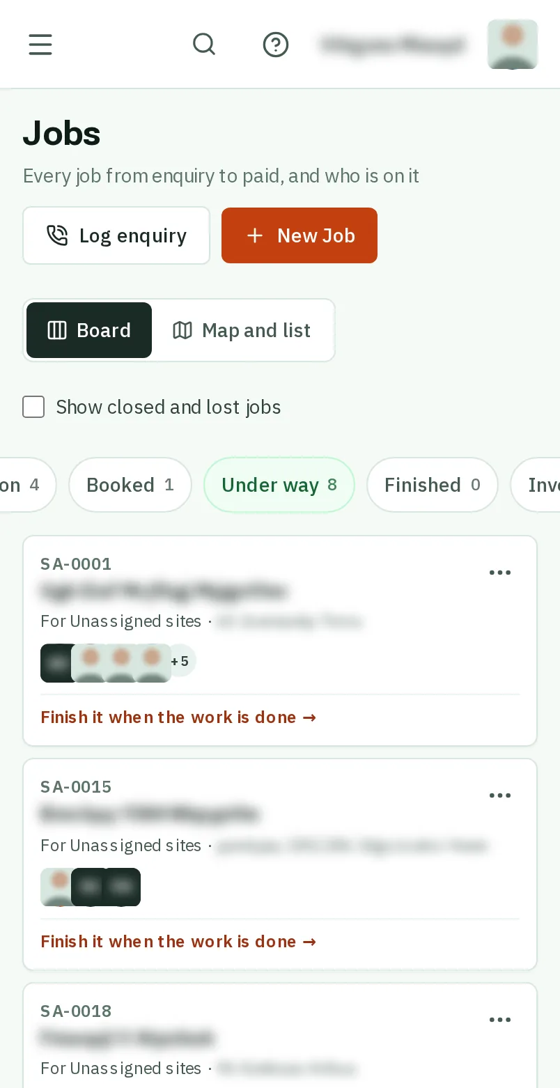 Open the job