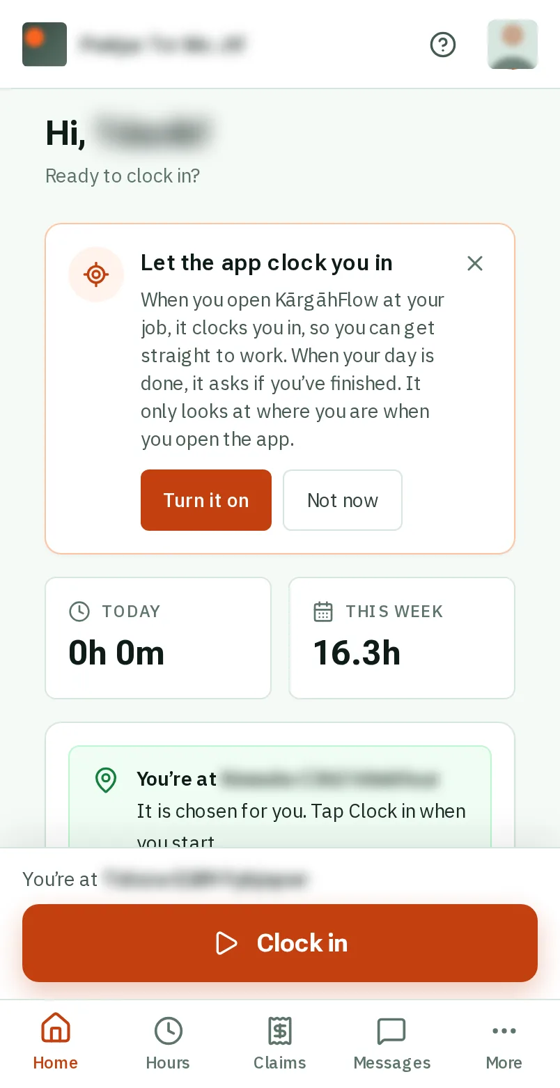 Tap Turn it on