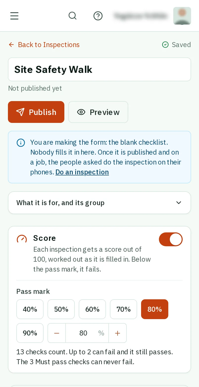 Tap Publish