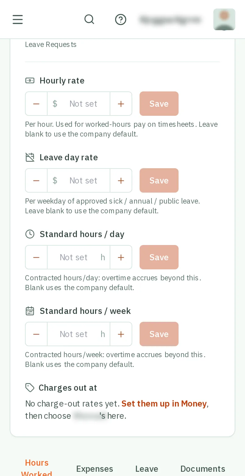 Their contracted hours