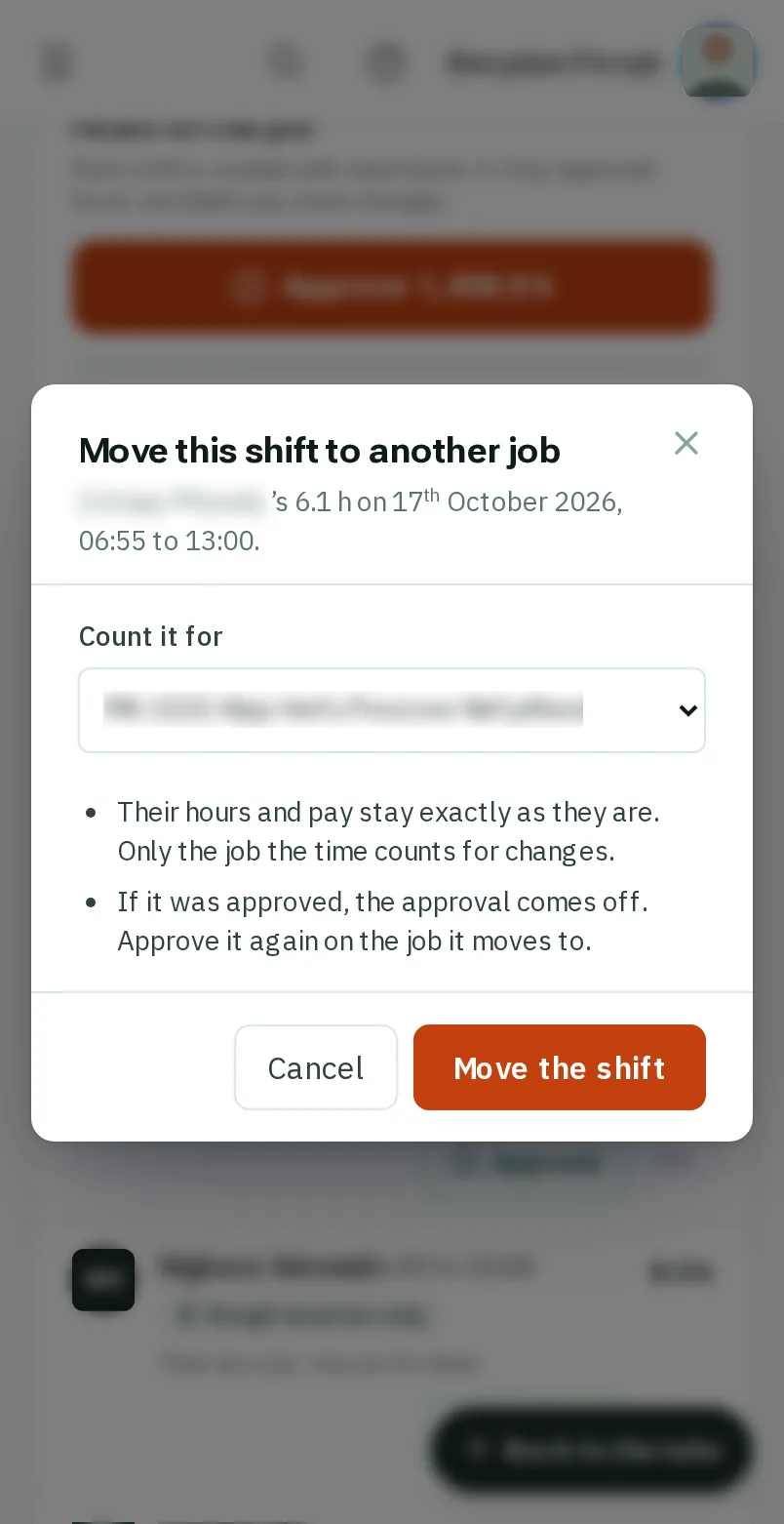 Choose the job it was for