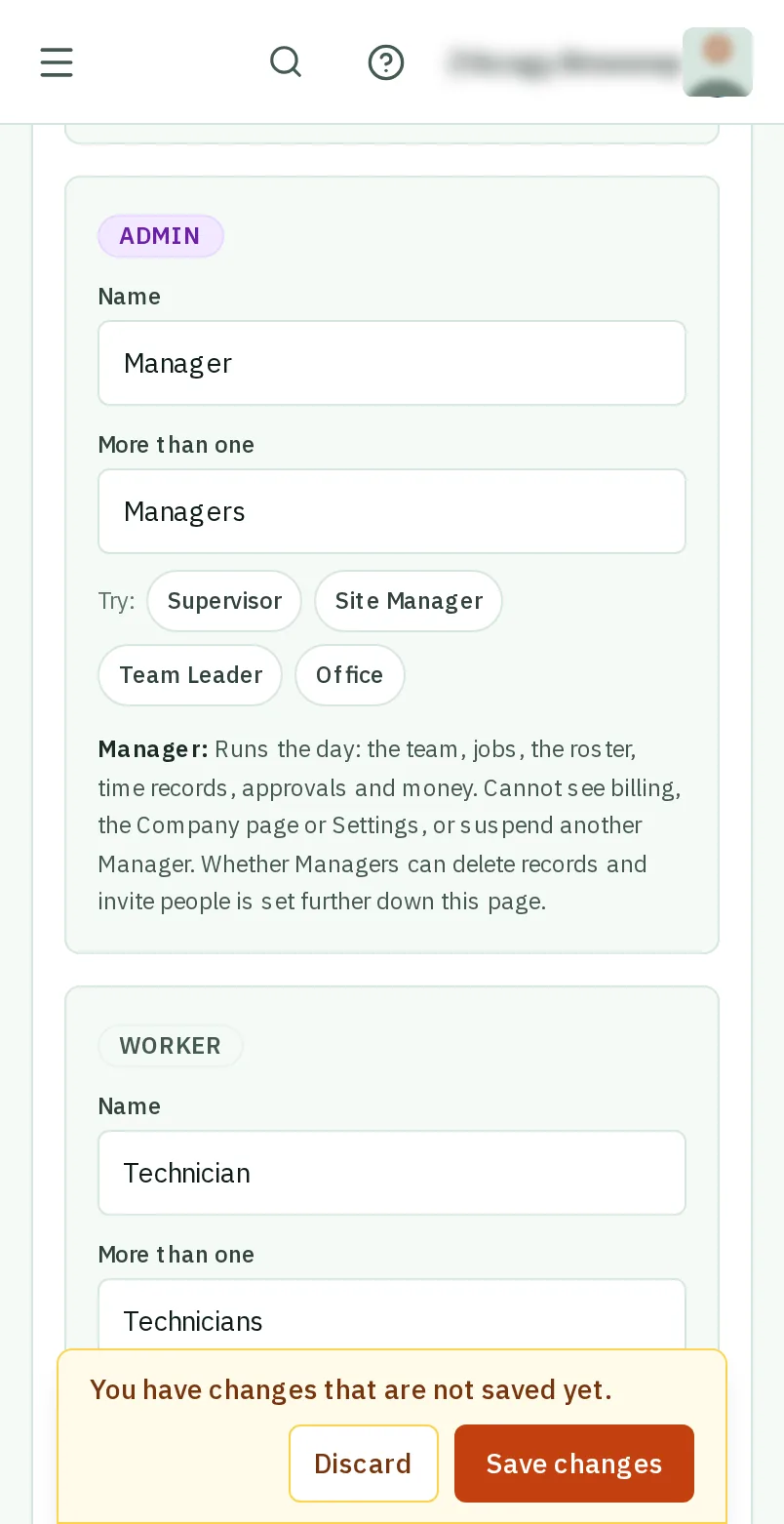 What each role can do