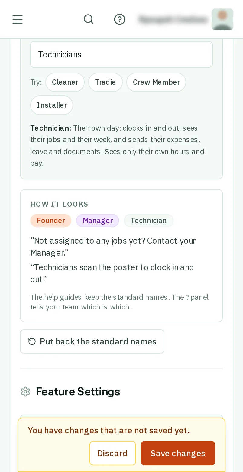 Tap Save changes