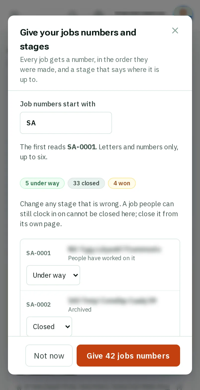 Give them numbers
