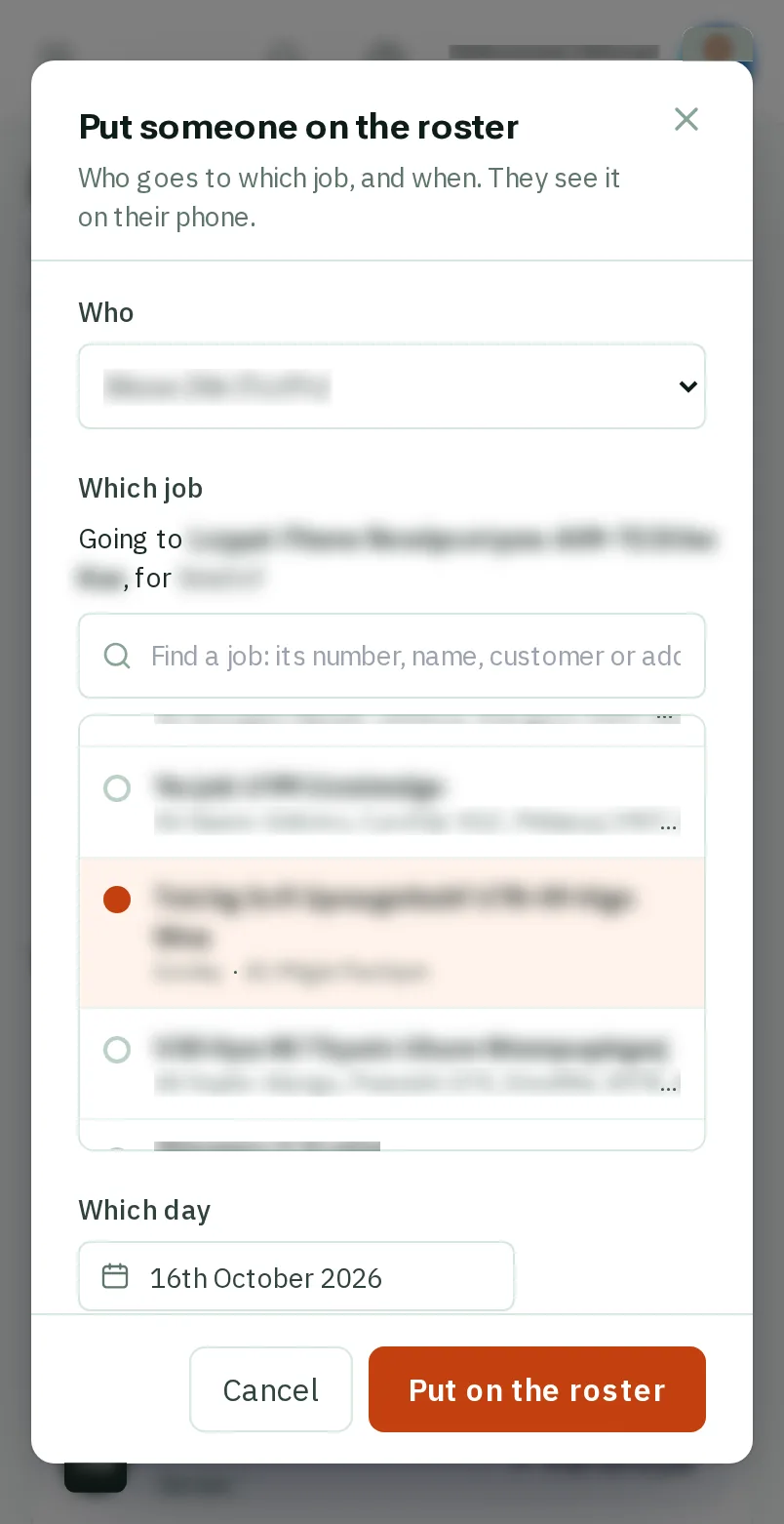 Choose the job