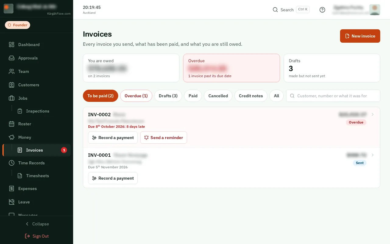 Open the invoice