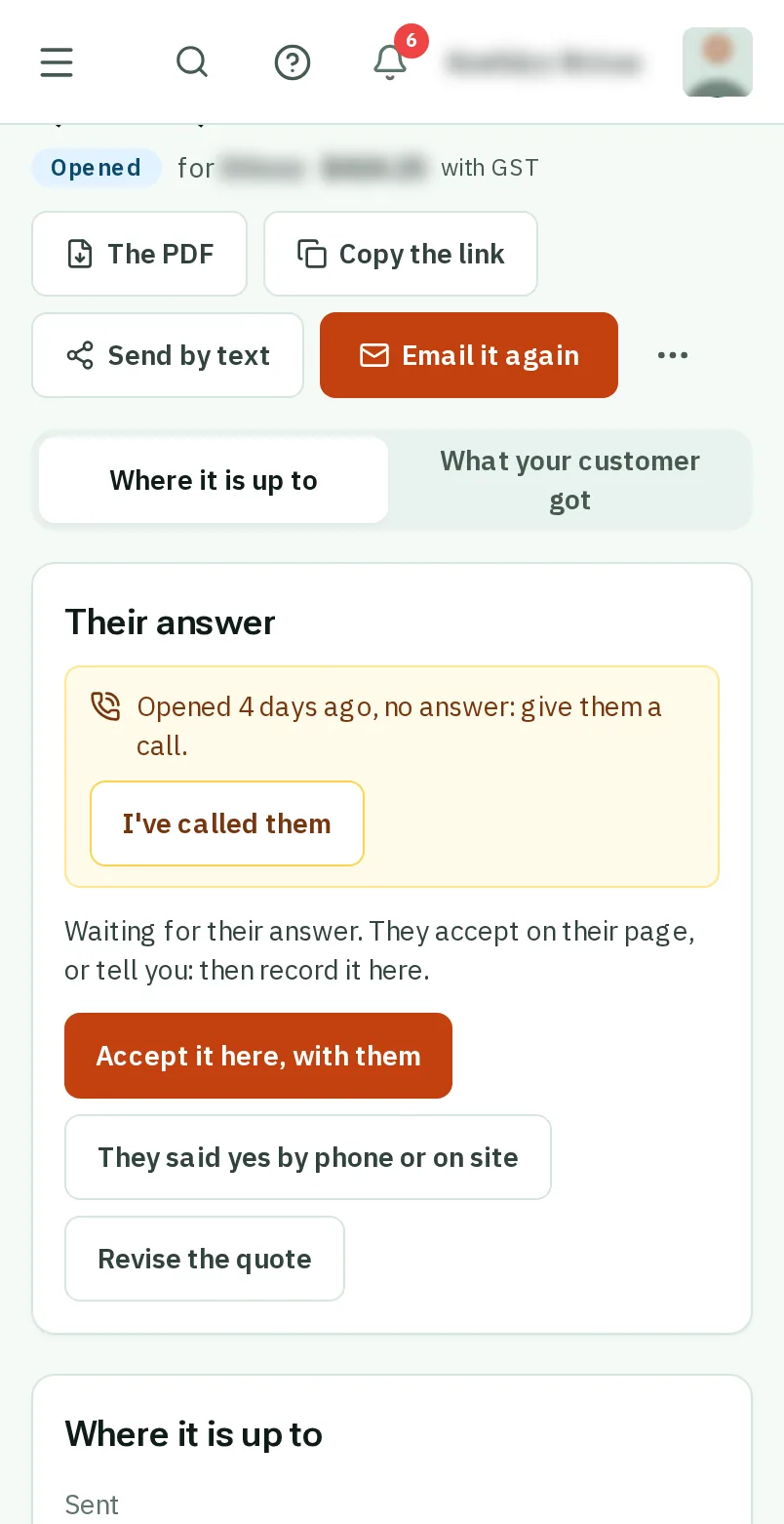 Tap I’ve called them
