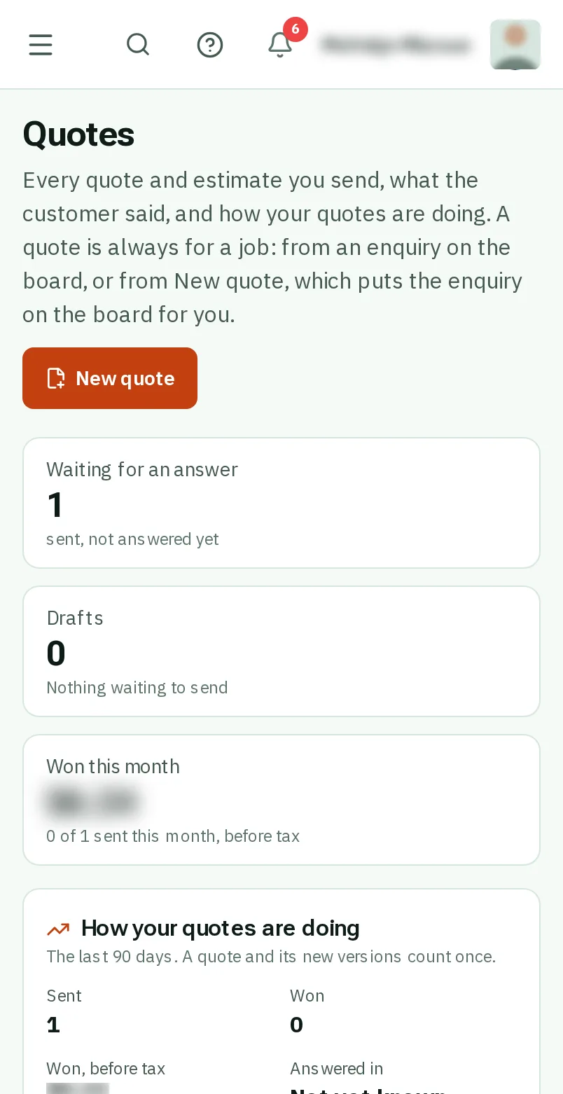 When they answer your quote: the screen on a phone