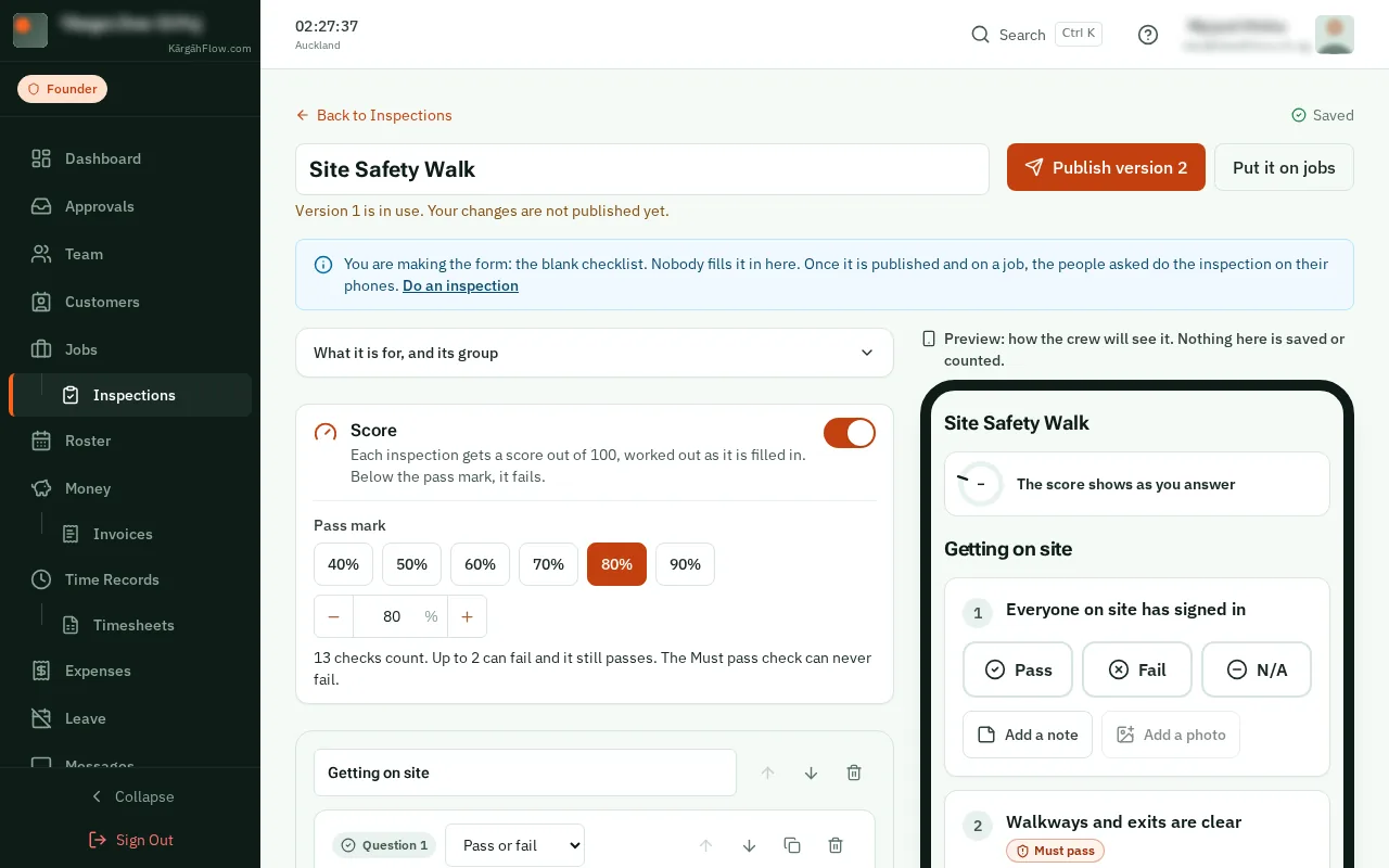 Click Publish