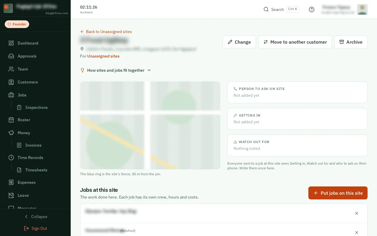 Click Move to another customer