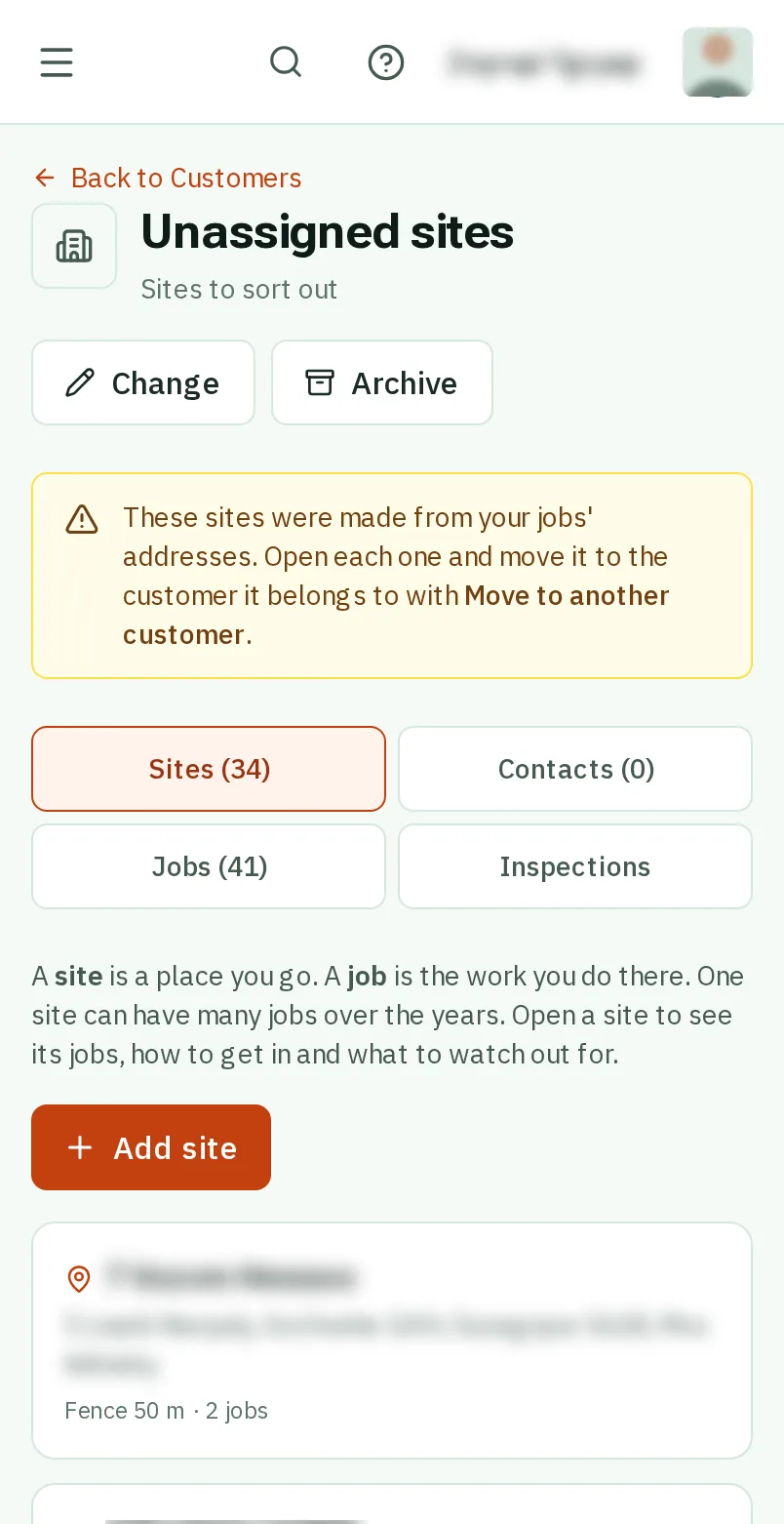 Open a site