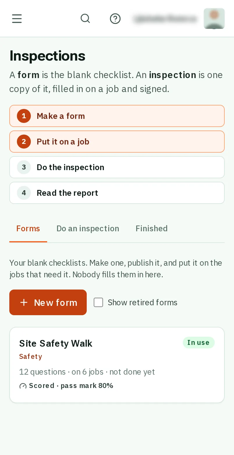 Open the form