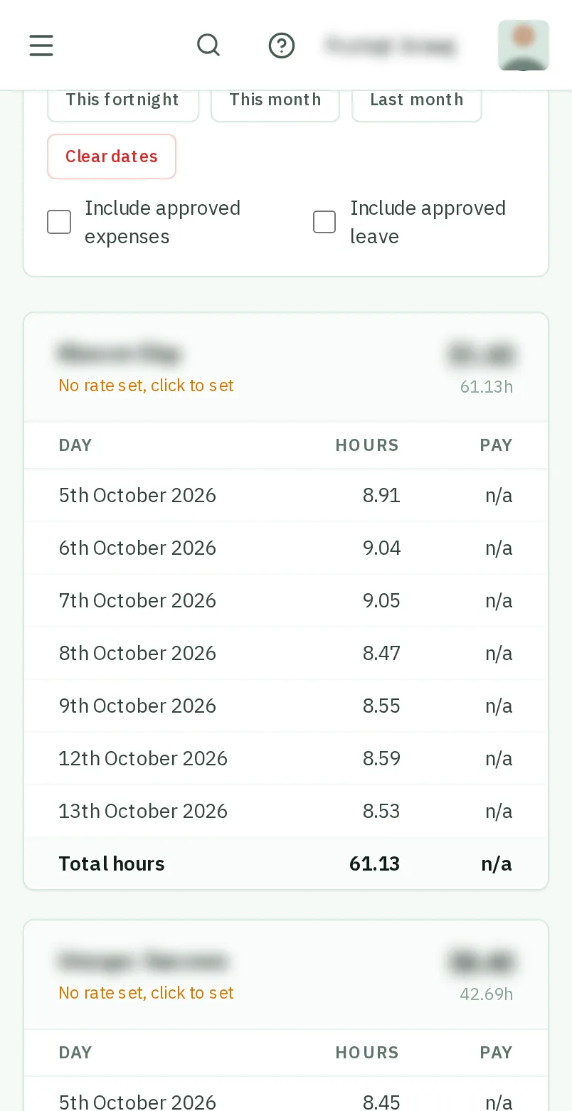 Add expenses and leave