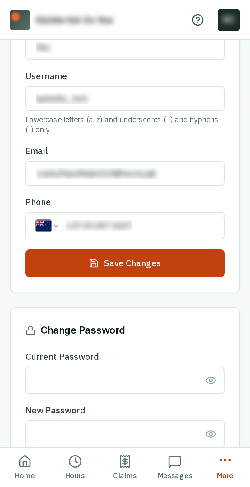 Change your details